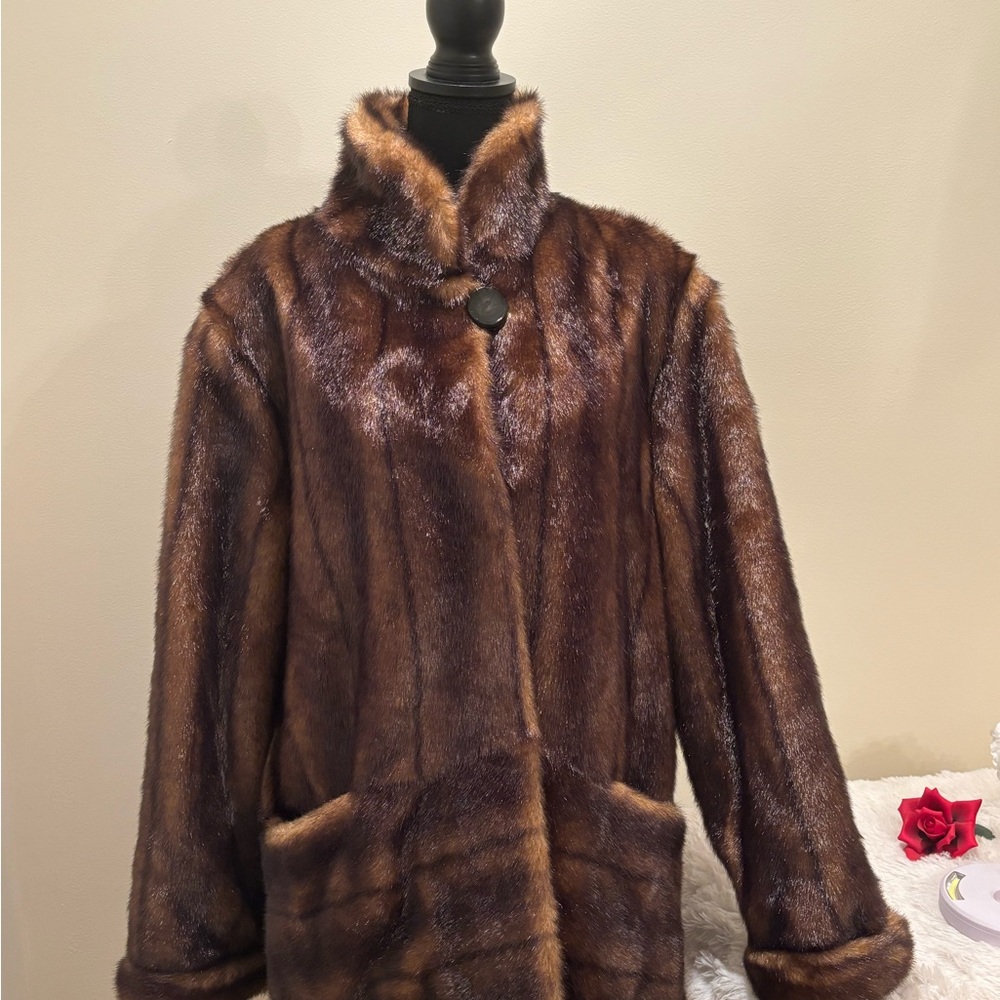 Adrienne Landau Rich Brown Teddy Jacket